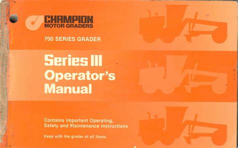 Champion 710 720 730 740 750 780 A Grader Pdf Operators Manual