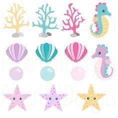 Sirenas Clipart Sirenas Clip Art Sirena Clipart Y Papeles Digitales Set