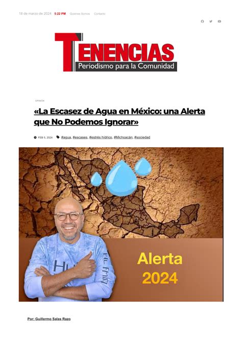 Pdf La Escasez De Agua En México Una Alerta Que No Podemos Ignorar