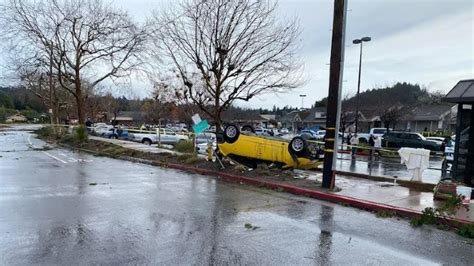 Apparent Tornado In California Flips Cars Sends Several To Hospital