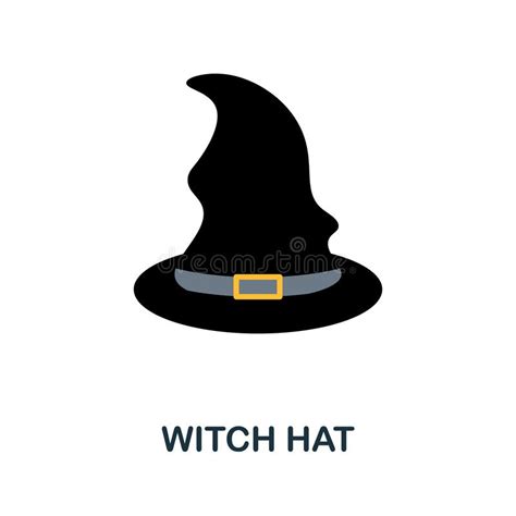 Simple Helloween Purple Witch Hat Stock Illustrations Simple