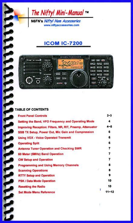 Ic 7200 Nifty Mini Manual Radioworld UK