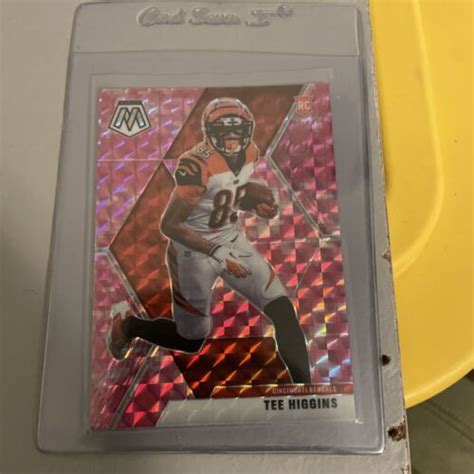 2020 Panini Mosaic Rookies Mosaic Camo Pink Prizm 213 Tee Higgins