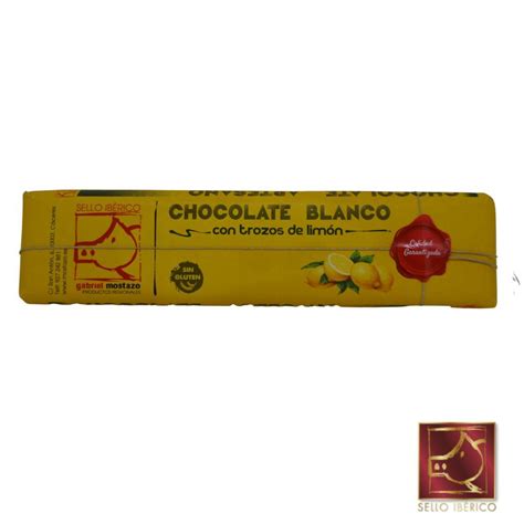 Chocolate Blanco Artesano Con Trozos De Limón Gabriel Mostazo