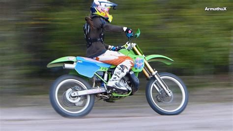 Kawasaki Kx500 2 Stroke Old School Beast Mx Day2016 Youtube