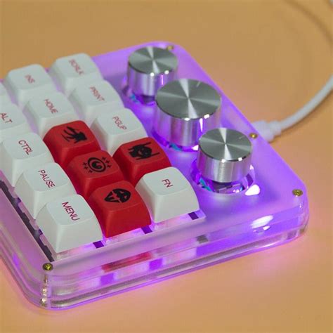 Macro Keyboard Knob 15Key 3 Knob Mechanical Keyboard Hot Swap Designer One Handed Kepad Da