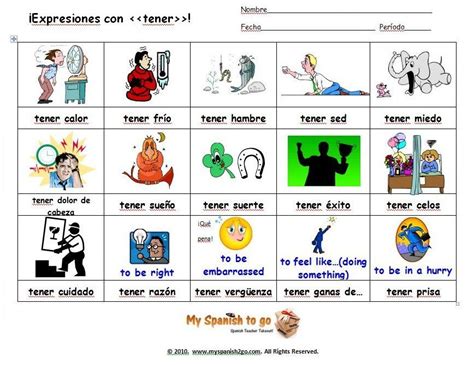 Expresiones Con El Verbo Tener Spanish Quiz Quizizz