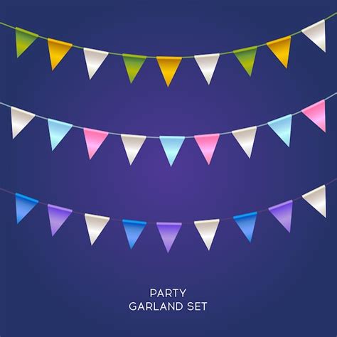 Premium Vector Party Garland Set