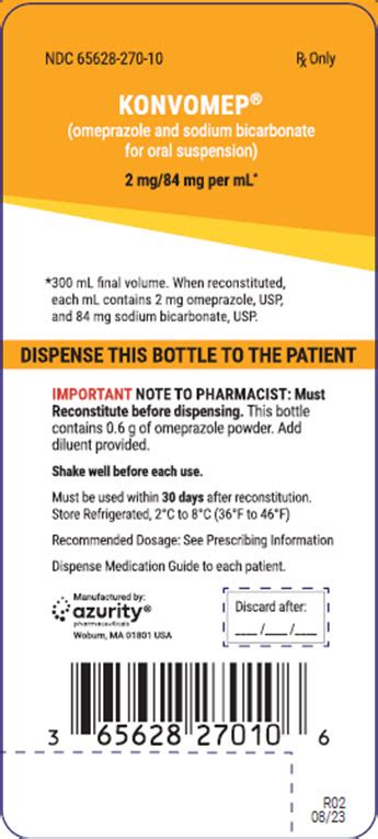 Dailymed Konvomep Omeprazole And Sodium Bicarbonate Kit