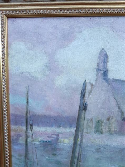 Proantic Jules Ren Herve Oil On Canvas Camaret Port Brittany