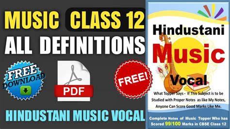 Hindustani Music Vocal Cbse Board Class Th Music Notes Pdf Examforo