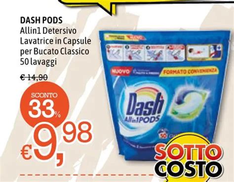 Dash Pods Allin Detersivo Lavatrice In Capsule Per Bucato Classico