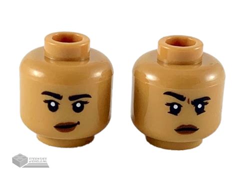 LEGO 3626cpb2362 Minifigure Head Dual Sided Female Black Eyebrows