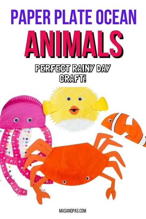 Paper Plate Ocean Animals Fun Activities For Toddlers Fun Crafts For