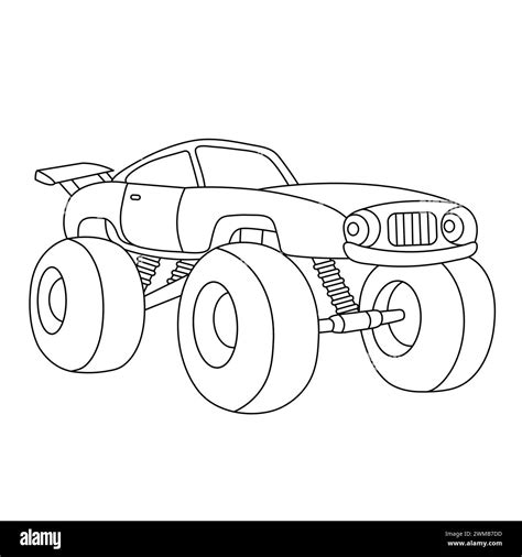 Page De Coloriage Monster Truck Illustration Vectorielle Du V Hicule