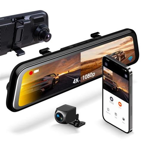 Rexingusa M Max Channel Mirror Dash Cam K P With Wi Fi Gps