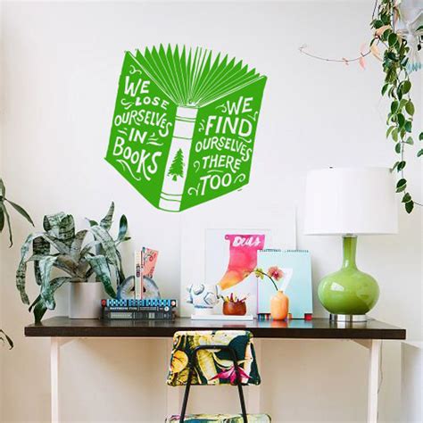 Wall Decal Quote We Lose Ourselves In Books Find Too Etsy Uk