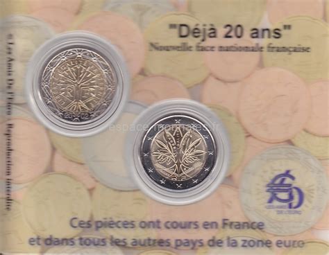 2 euro commémorative coincard France 2022 20 ans de l Euro Espace