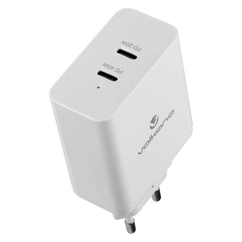 Volkano Potent Duo Series 65w Dual Pd Compact Wall Charger Leroy