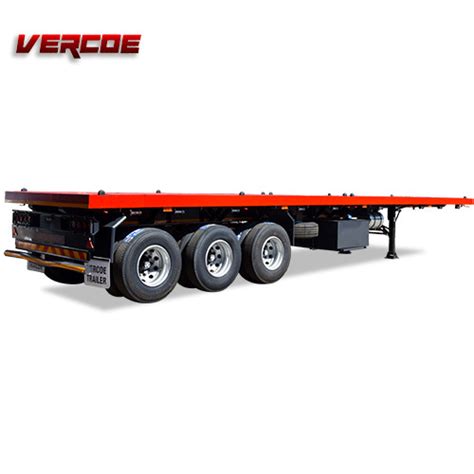 Vercoe Flatbed Semi Trailer Trucks Axles Ft Ft Container