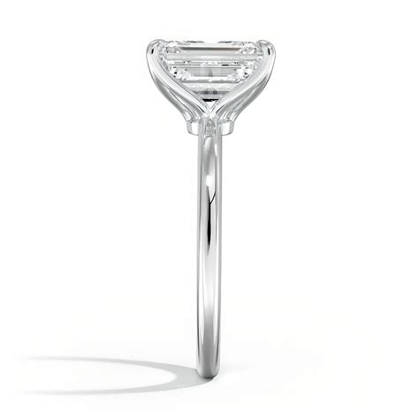 Ripley Anillo Brillante Corte Esmeralda 30 Ct Plata