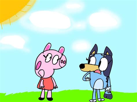 Bluey Vs Peppa Pig Bluey Español Amino