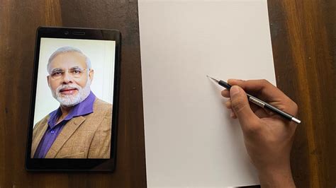 Drawing Narendra Modi Ji Outline Pencil Sketch Youtube