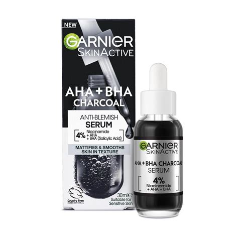 Buy Garnier Pure Active AHA BHA Charcoal Serum 30ml Online At Chemist