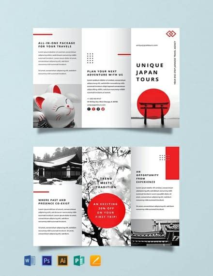 Japan Travel Brochure Template - Illustrator, Word, Apple Pages, PSD, Publisher | Template.net