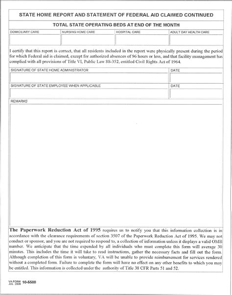 Va Va Form 21 0958