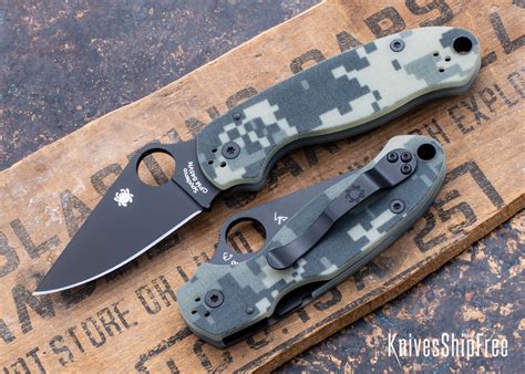 Spyderco Para 3 Digi Camo G 10 Cpm S30v Black Blade C223gpcmobk