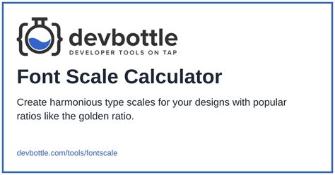font scale calculator devbottle