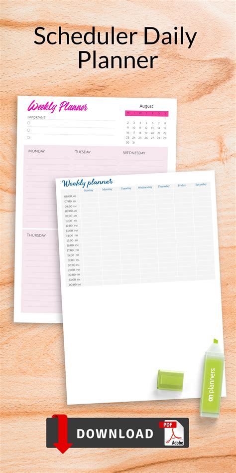 This Scheduler Daily Planner Template Is For Person Who Love Life