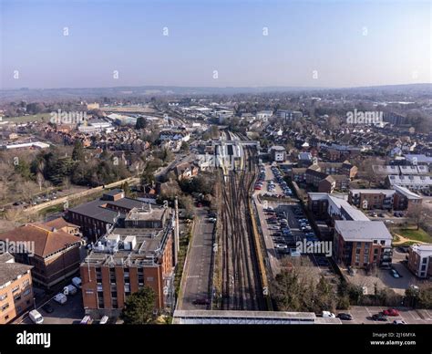 Aerial View Of Horsham Train Station West Sussex Stock Photo Alamy