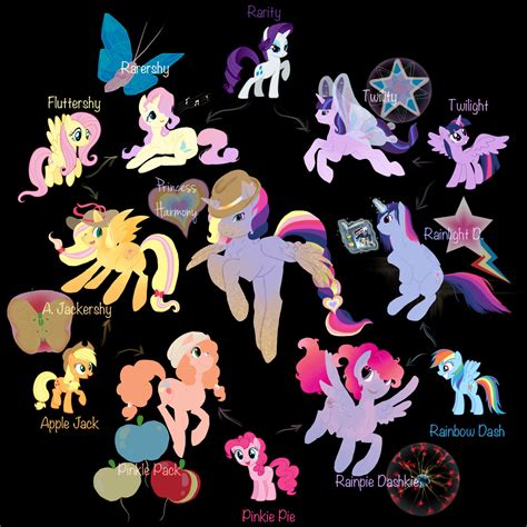 Fusion Mane 6 MLP by RireDeCire on DeviantArt