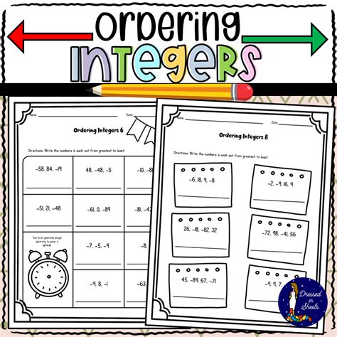 Ordering Integers Made By Teachers