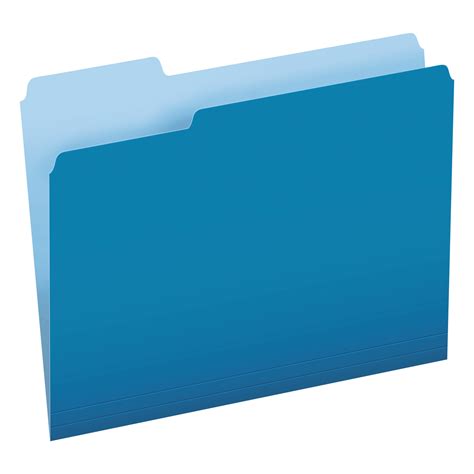 Pendaflex Colored File Folders, 1/3-Cut Tabs, Letter Size, Blue/Light ...