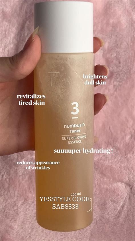 Numbuzin No 3 Super Glowing Essence Toner Yesstyle In 2024 Toner