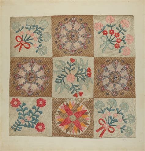 Applique And Patchwork Quilt By A Zimet Artvee