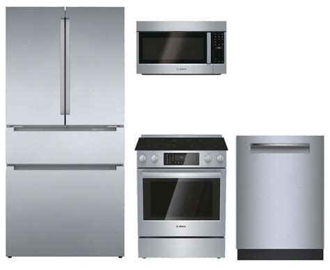 Bosch 4 Piece Kitchen Package-Stainless Steel | Albert Lee | Seattle, Tacoma, Bellevue