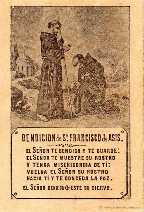 Estampa Oracion Bendicion De San Francisco De A Comprar Postales