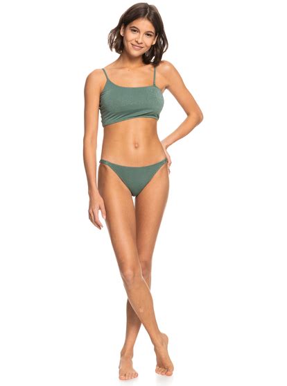 Shimmer Time Asymmetric Bikini Top For Women Roxy