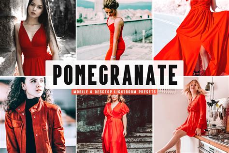 美丽自然饱满暖色调照片风格滤镜lr预设 Pomegranate Mobile And Desktop Lightroom Presets 设计小咖