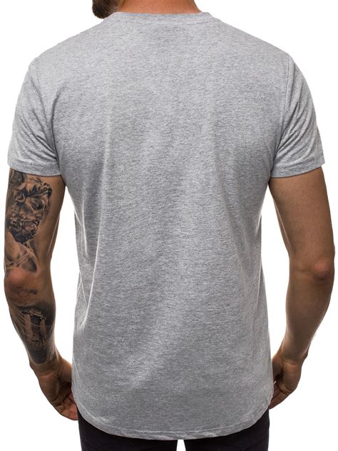 Camiseta De Hombre Gris Ozonee Jss02 Ozonee