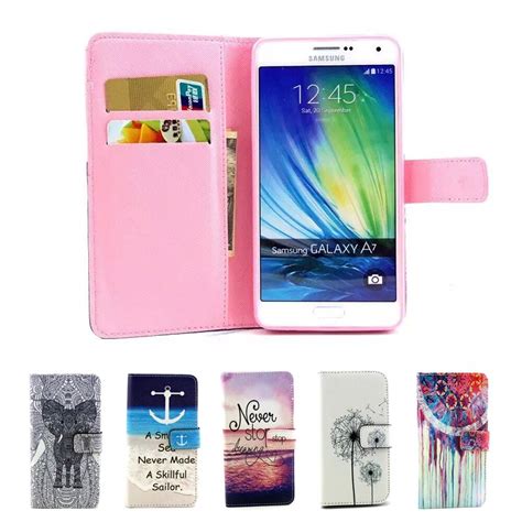 For Samsung Galaxy A5 A500 A5000 A500f Coque Luxury Painted Style Magnetic Flip Stand Pu Leather