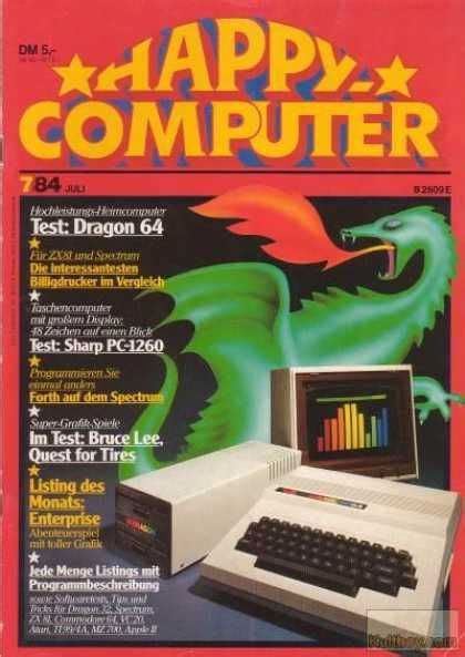 Cover of German computer magazine "Happy Computer" issue 7/1984 ...