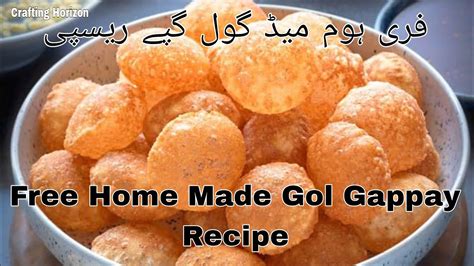 Home Made Gol Gappay Recipe Pani Puri Golgappa Recipe Golgappa