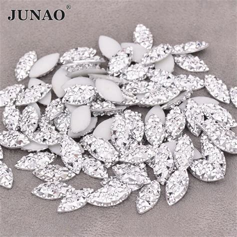 Junao St Cke X Mm Silber Kristall Strass Appliques Flatback