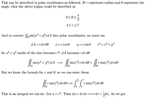 Solved Problem Evaluate The Given Integral By Changing To