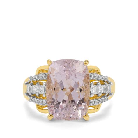 Minas Gerais Kunzite White Zircon K Gold Tomas Rae Ring Atgw Cts